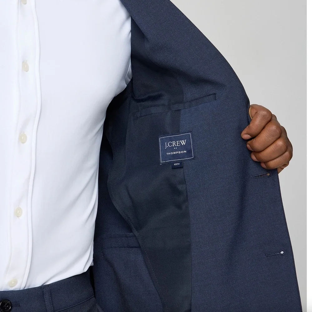 J. Crew Men's Slim-Fit Thompson Performance Suit Jacket, Navy, Size 34S Career